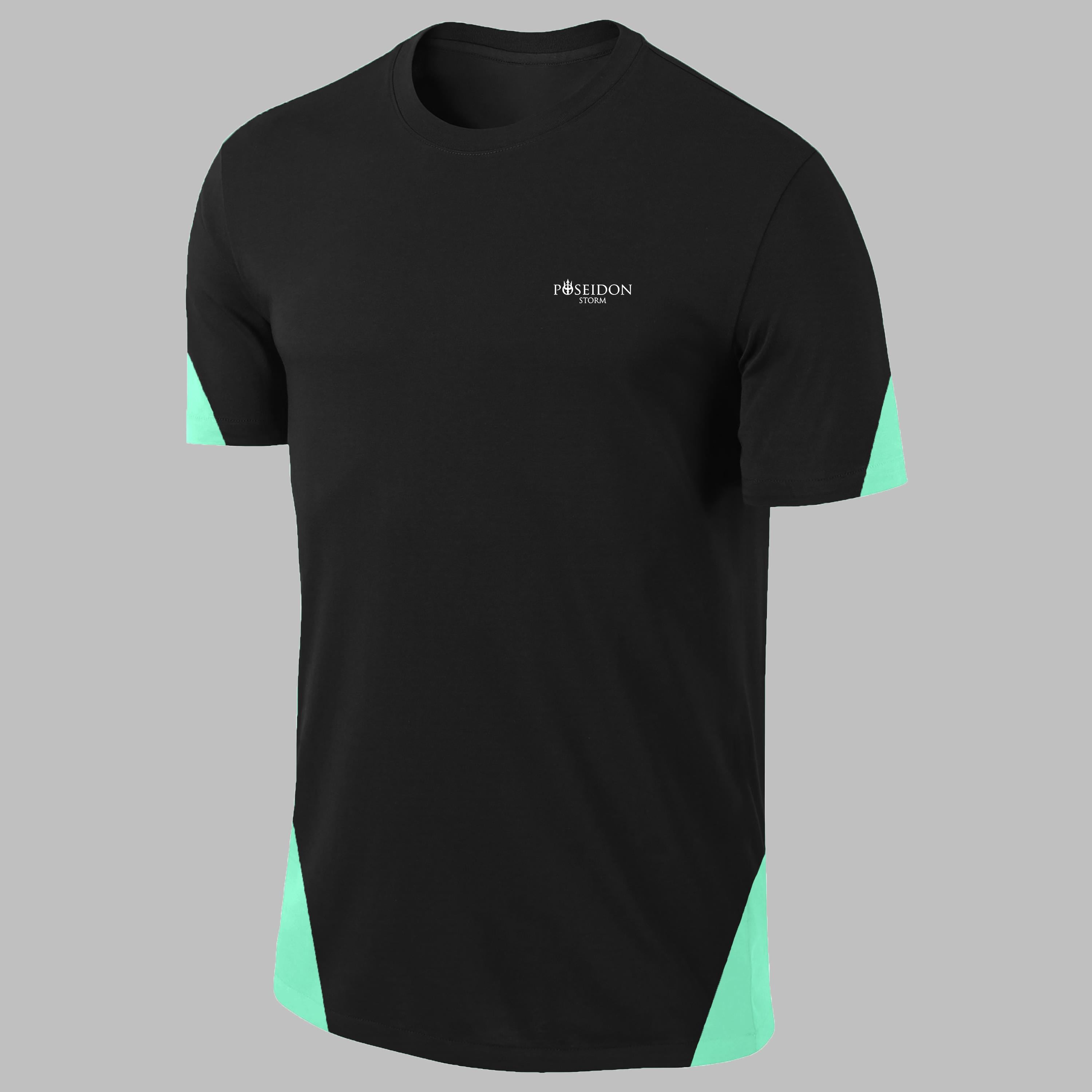 Erkek Siyah Dri-Fit Kumaş Koşu ve Yürüyüş için Rahat Konforlu Tshirt S -3XL