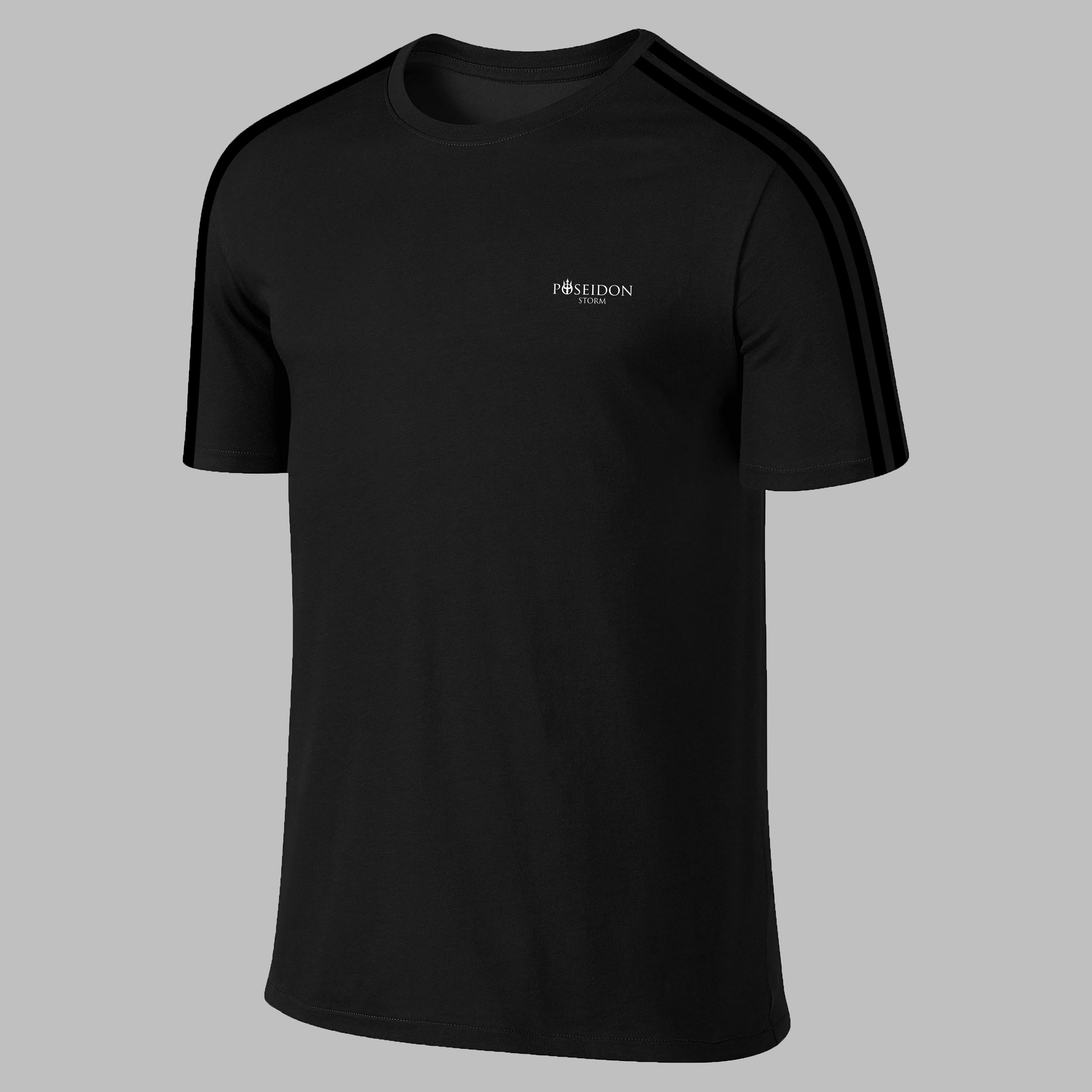 Erkek Siyah Dri-Fit Kumaş Rahat Günlük Sporcu Konforlu T-shirt S-3XL