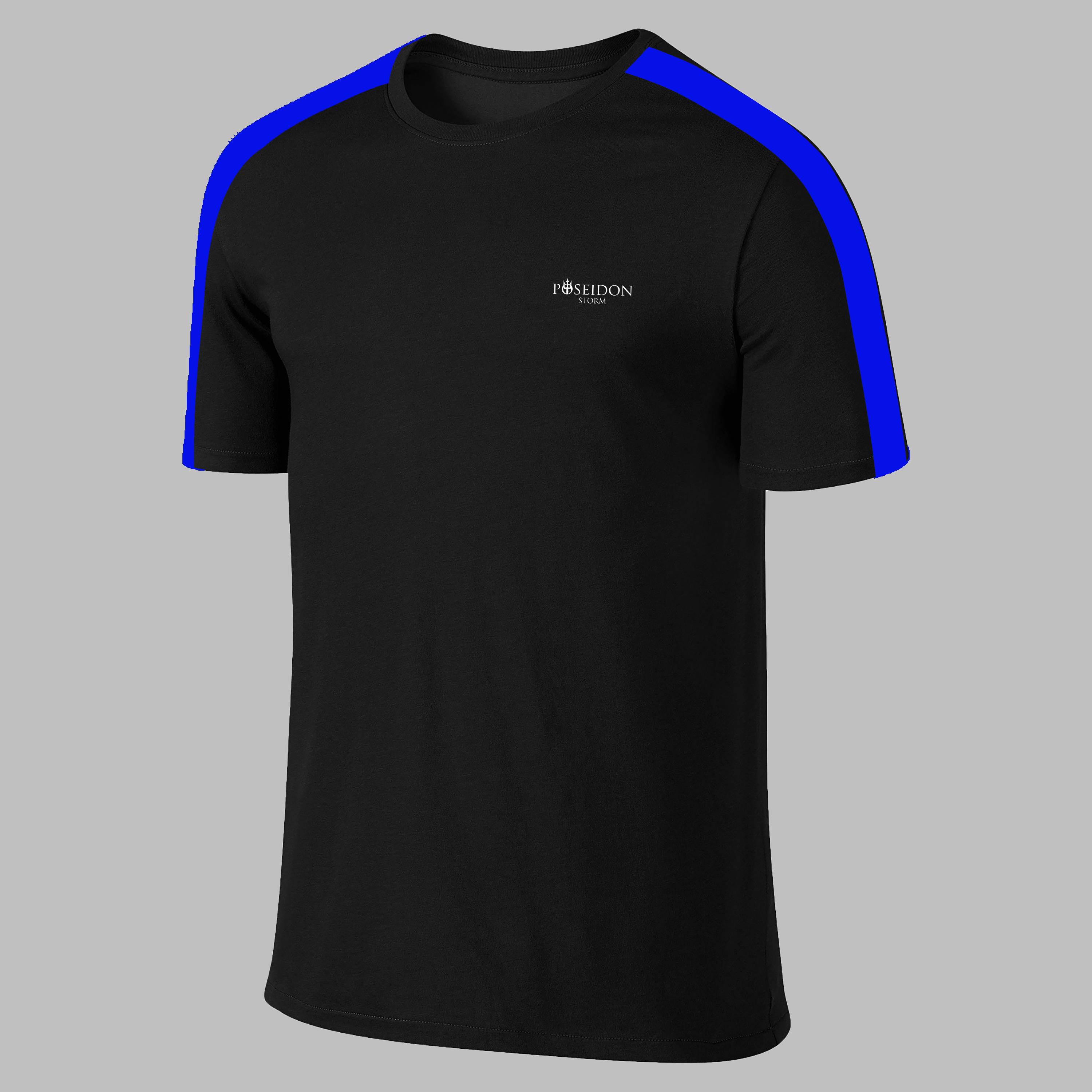 Erkek Siyah Dri-Fit Kumaş Rahat Konforlu Kesim Yuvarlak Yaka Kısa Kol T-shirt S-3XL