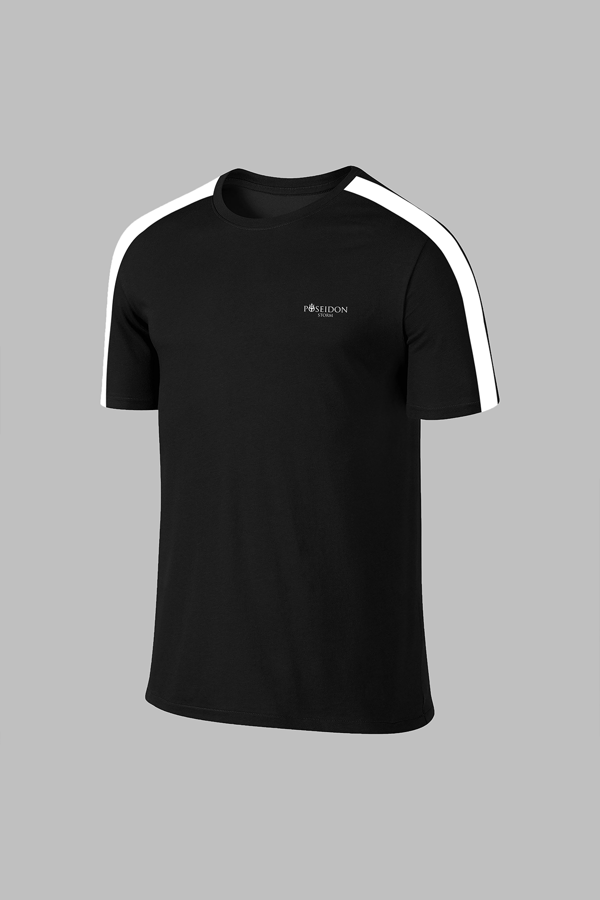 Erkek Siyah Dri-Fit Kumaş Yürüyüş ve Koşu için Konforlu Kısa Kol T-shirt S-3XL