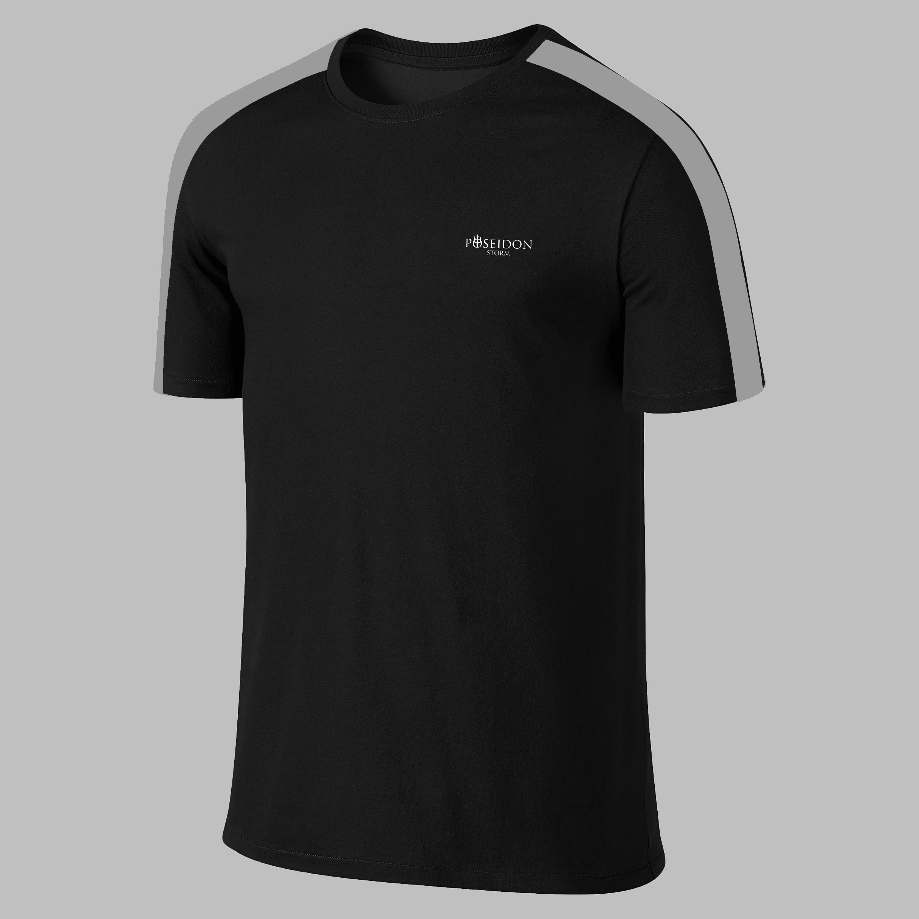 Erkek Siyah Dri-Fit Kumaş Yuvarlak Yaka Günlük Yürüyüş Konforlu T-shirt S-3XL