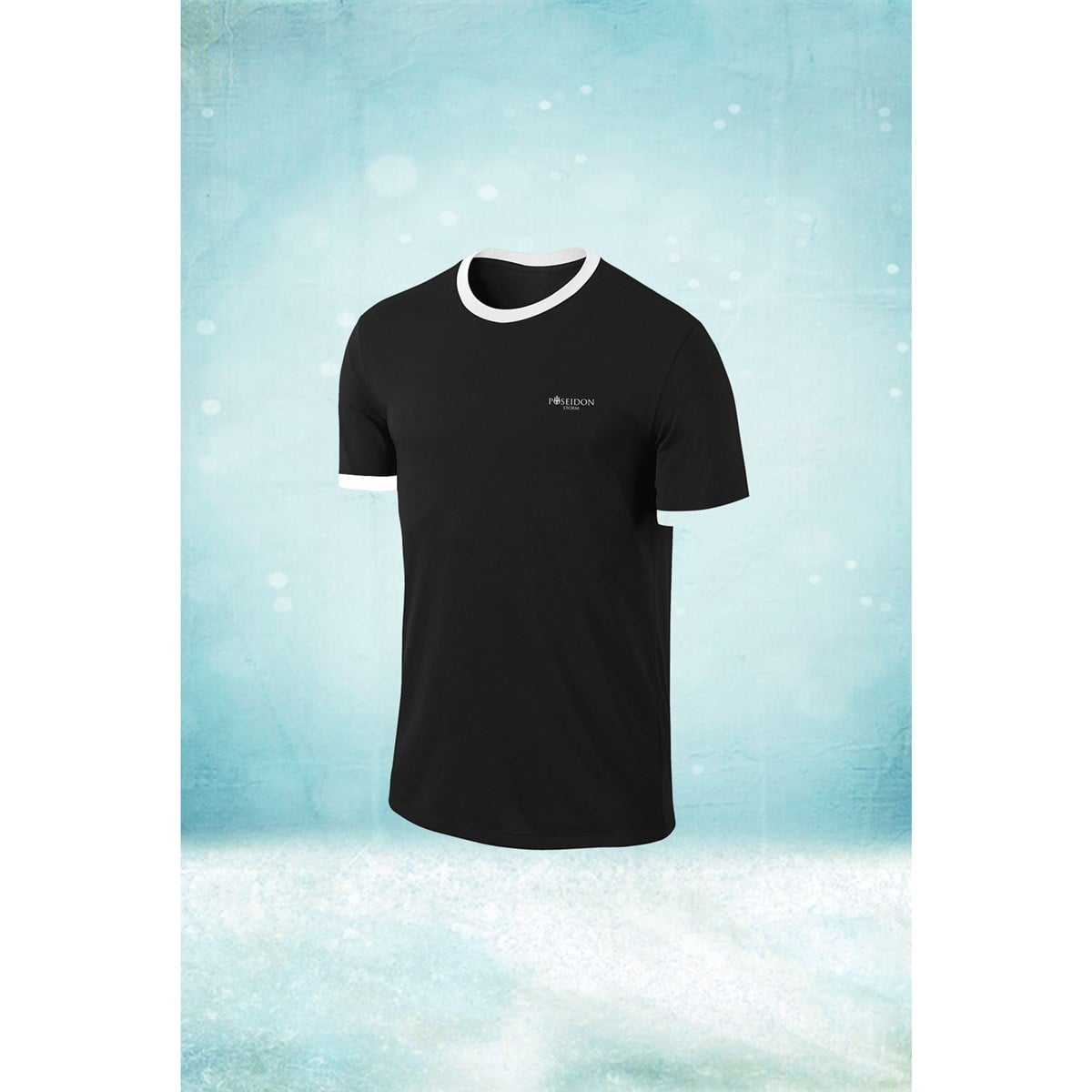 Erkek Siyah Dri-Fit Kumaş Yuvarlak Yaka  Şık Konforlu T-shirt  S-3XL