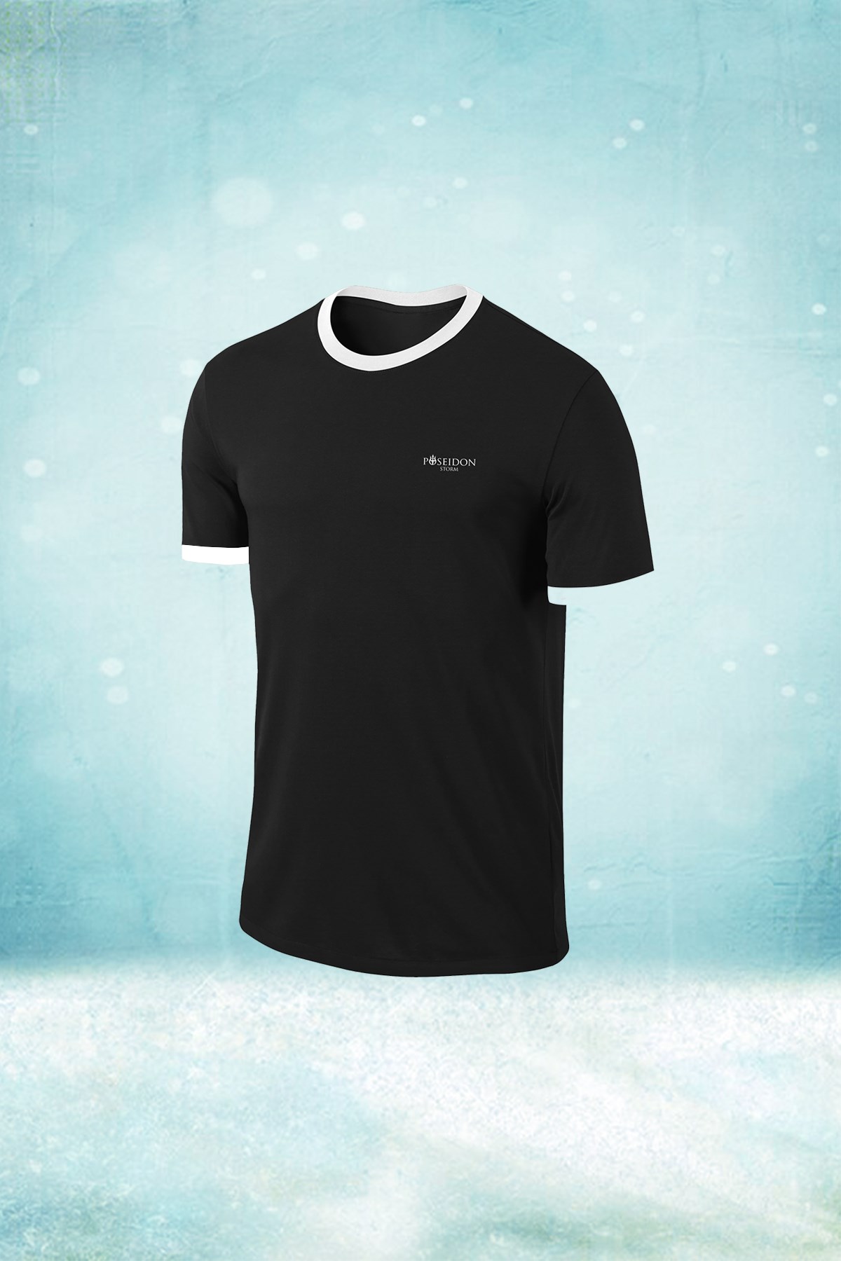 Erkek Siyah Dri-Fit Kumaş Yuvarlak Yaka  Şık Konforlu T-shirt  S-3XL