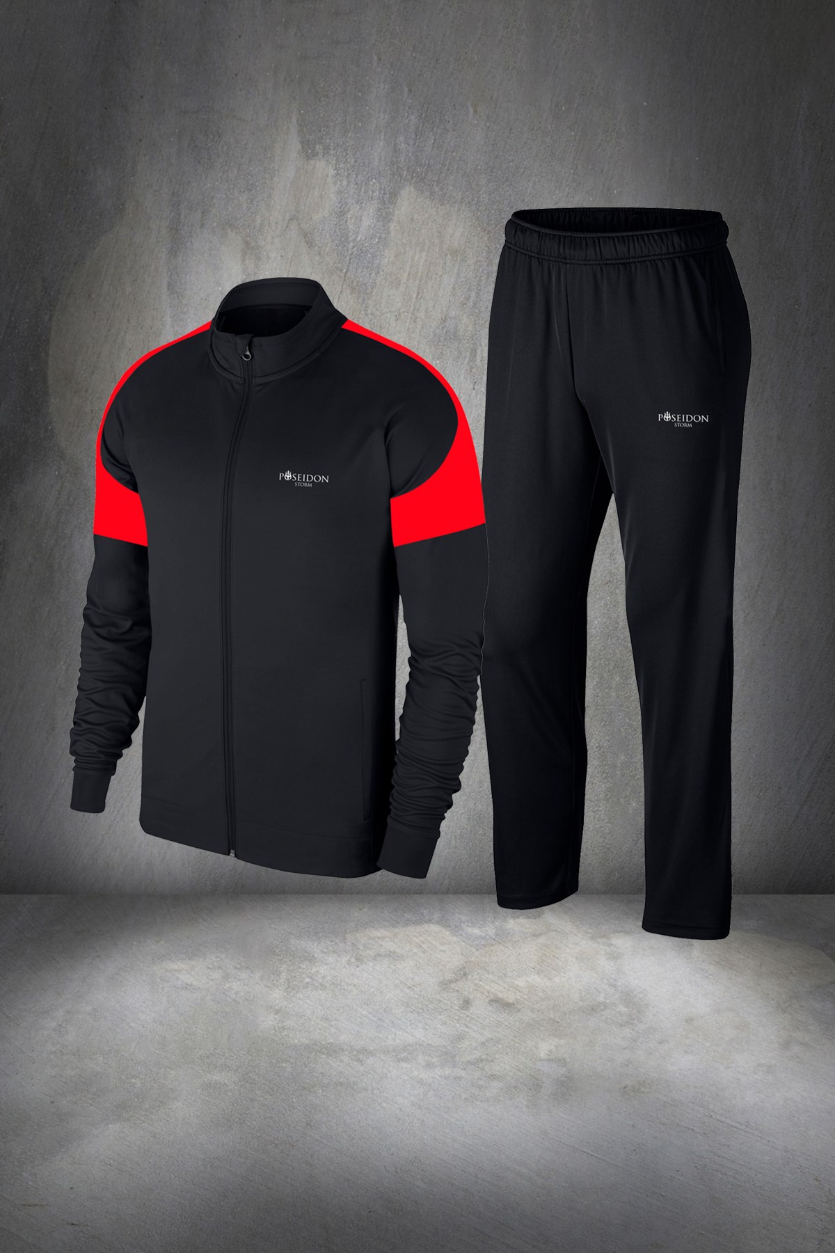 Erkek Siyah Üst Alt Eşofman Takımı S -3XL -POSEIDONSTORM