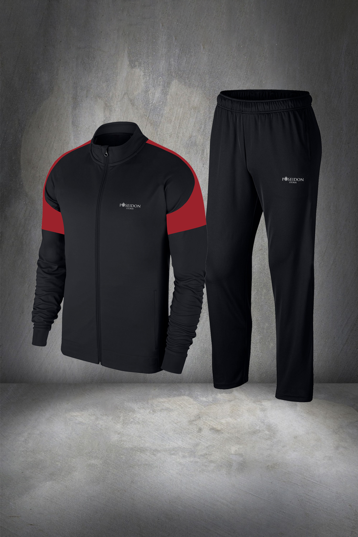 Erkek Siyah Özel Supra Penye Kumaş Üst Alt Eşofman Takımı S -3XL