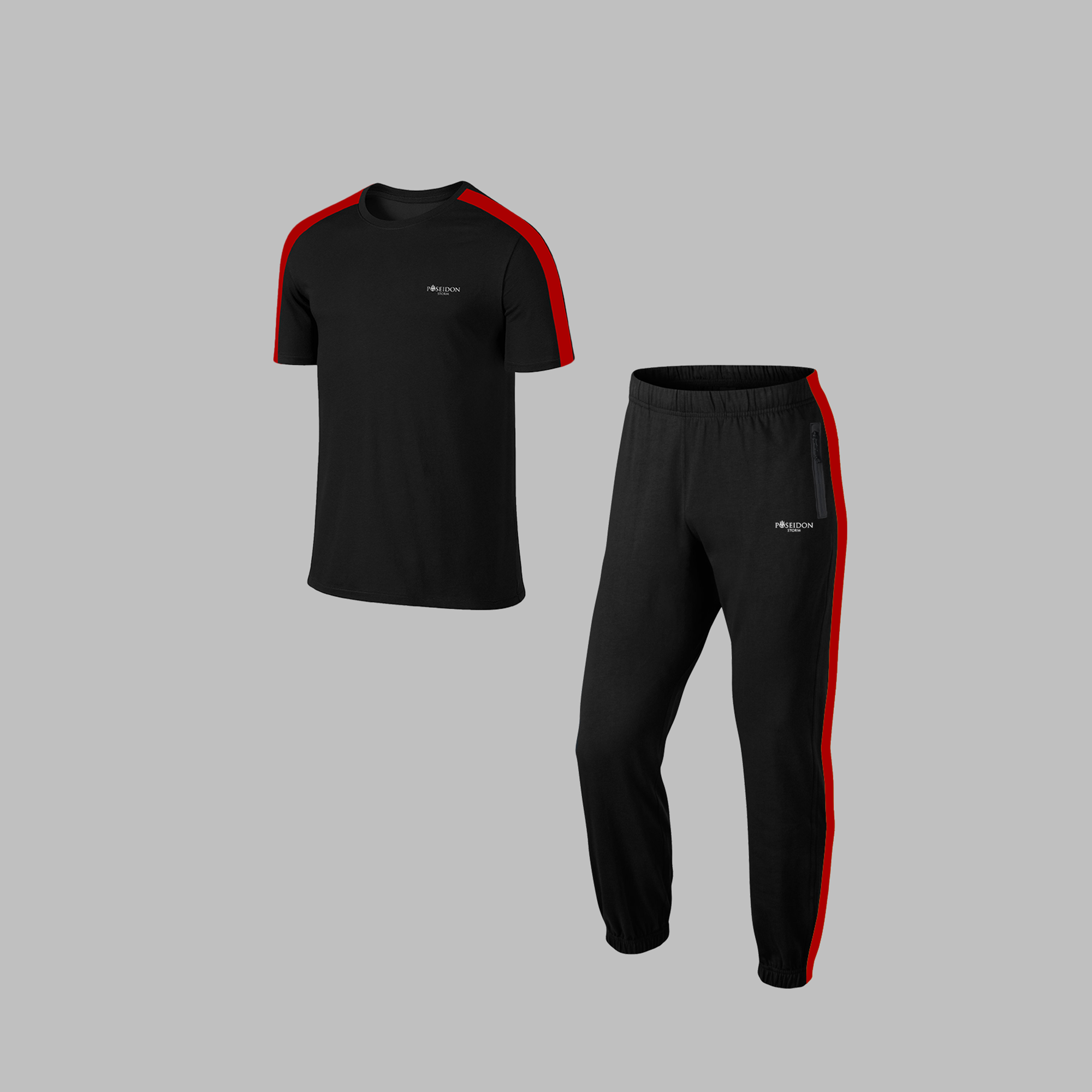 Erkek Siyah Supra Penye Kumaş Rahat Konforlu Kesim Eşofman Takımı  S-3XL