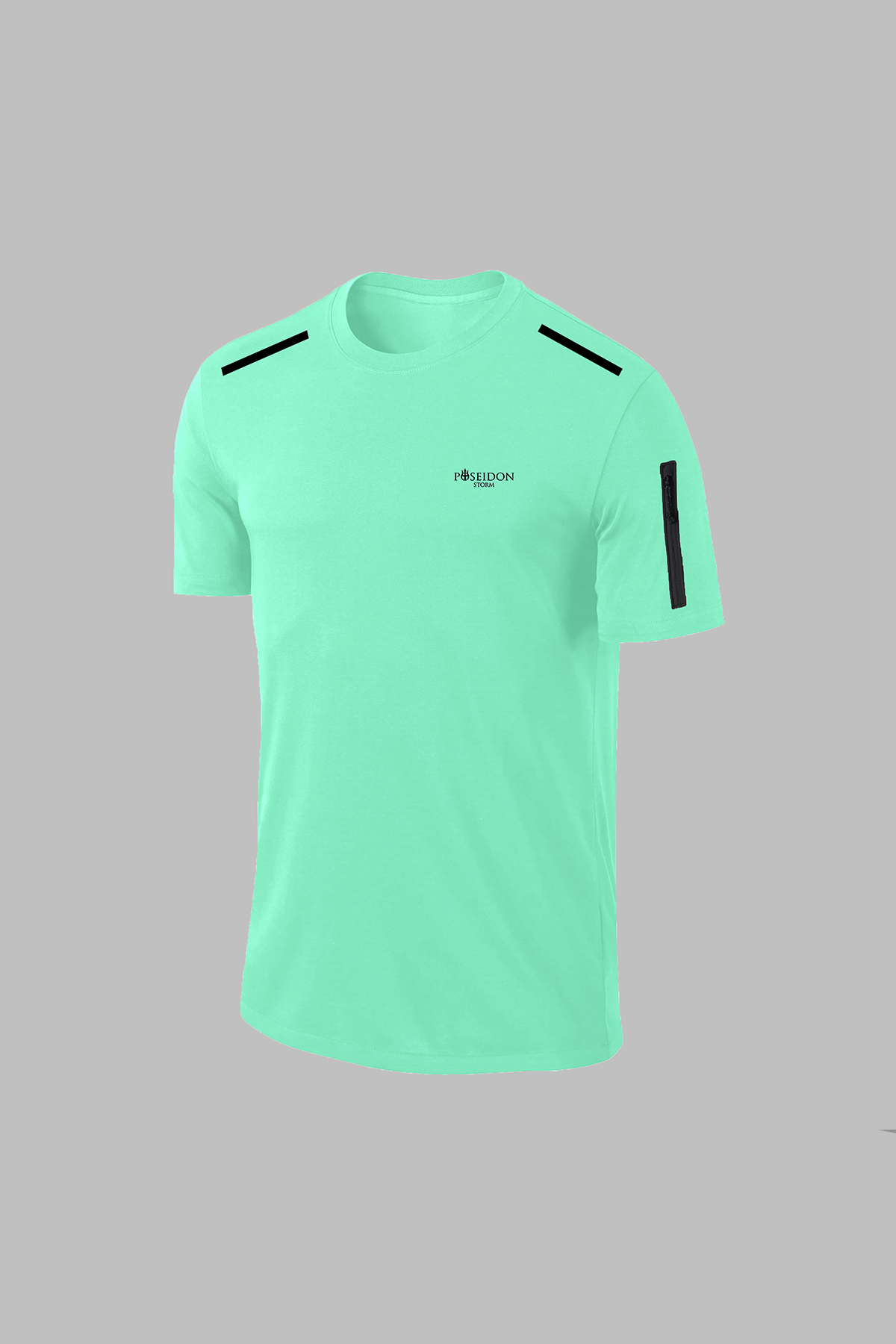 Erkek Su Yeşili Dri-Fit Kumaş Koşu ve Yürüyüş için Rahat  Konforlu Tshirt  S -3XL