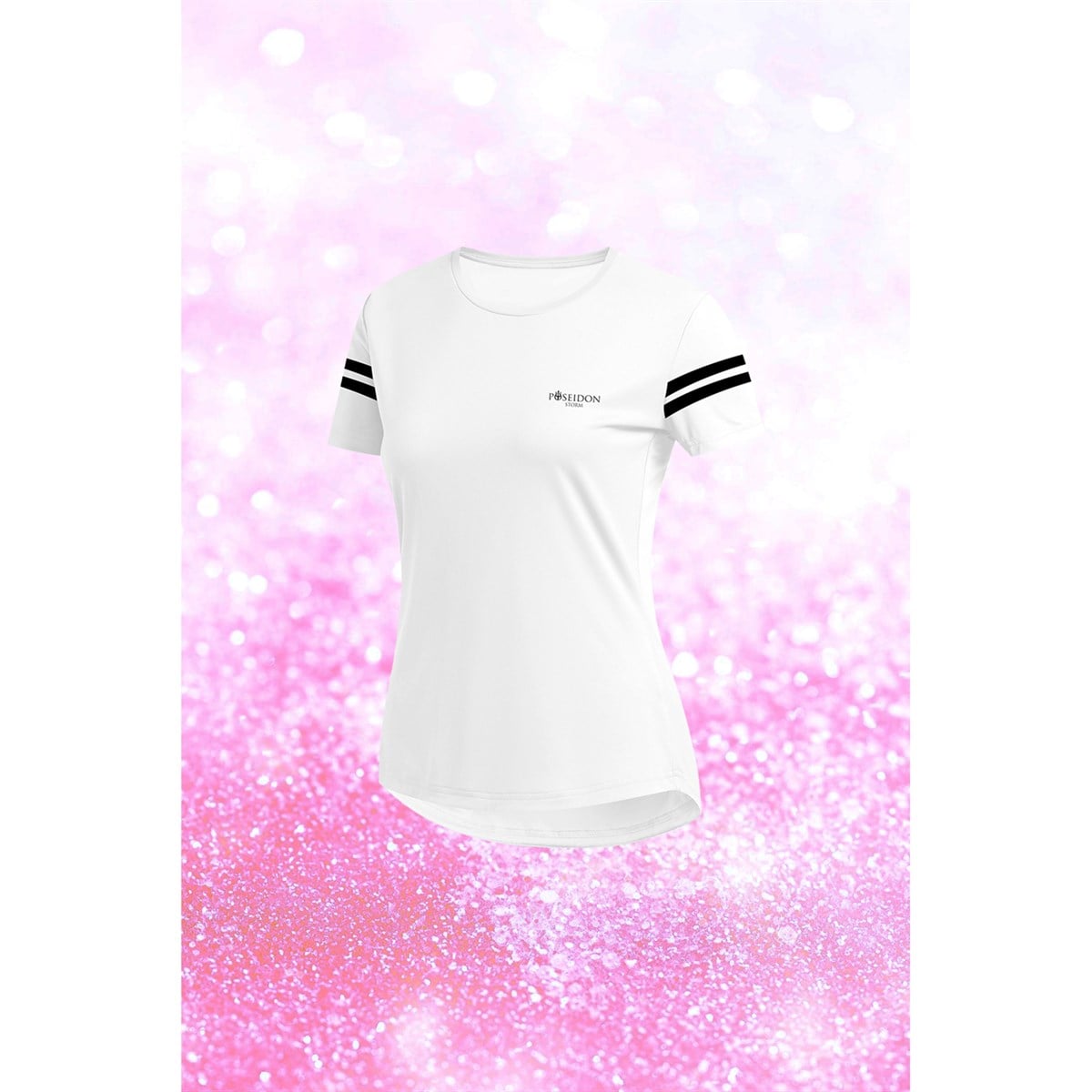 Kadın Beyaz Dri-Fit Kumaş  Baskısız Yürüyüş ve Koşu için Konforlu T-shirt  S-3XL