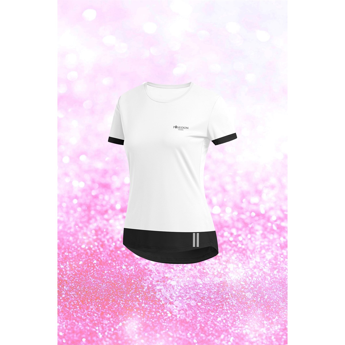 Kadın Beyaz Dri-Fit Kumaş Yürüyüş için Konforlu  Sıfır Yaka T-shirt S-3XL