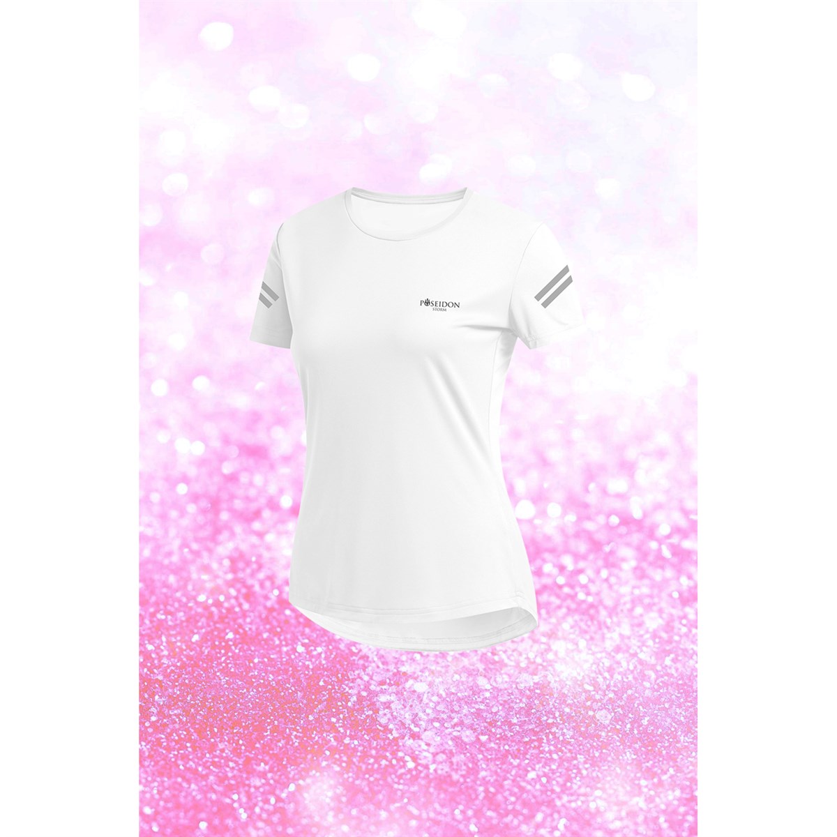 Kadın Beyaz Dri-Fit Kumaş Yuvarlak Yaka  Günlük Konforlu Yürüyüş Konforlu T-shirt  S-3XL