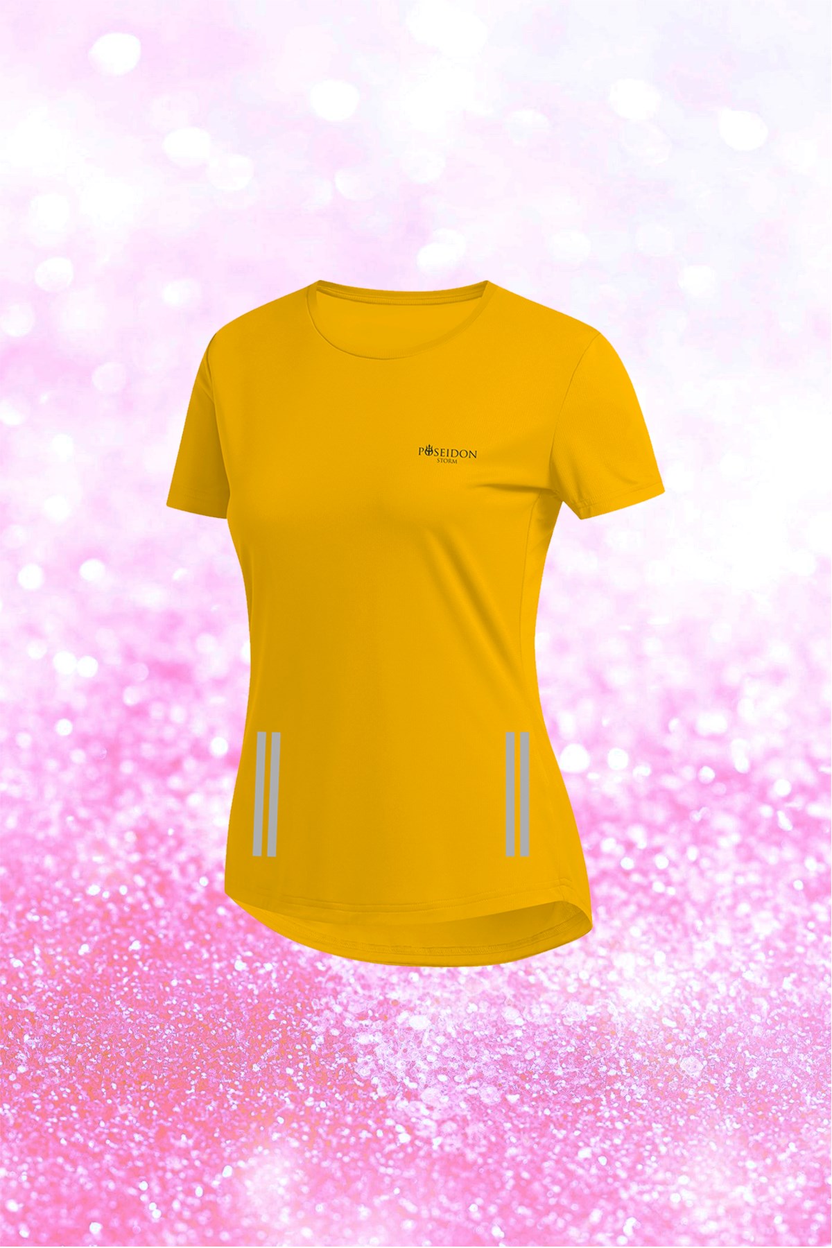 Kadın Sarı Dri-Fit Kumaş Koşu ve Yürüyüş için Rahat  Konforlu Tshirt  S -3XL