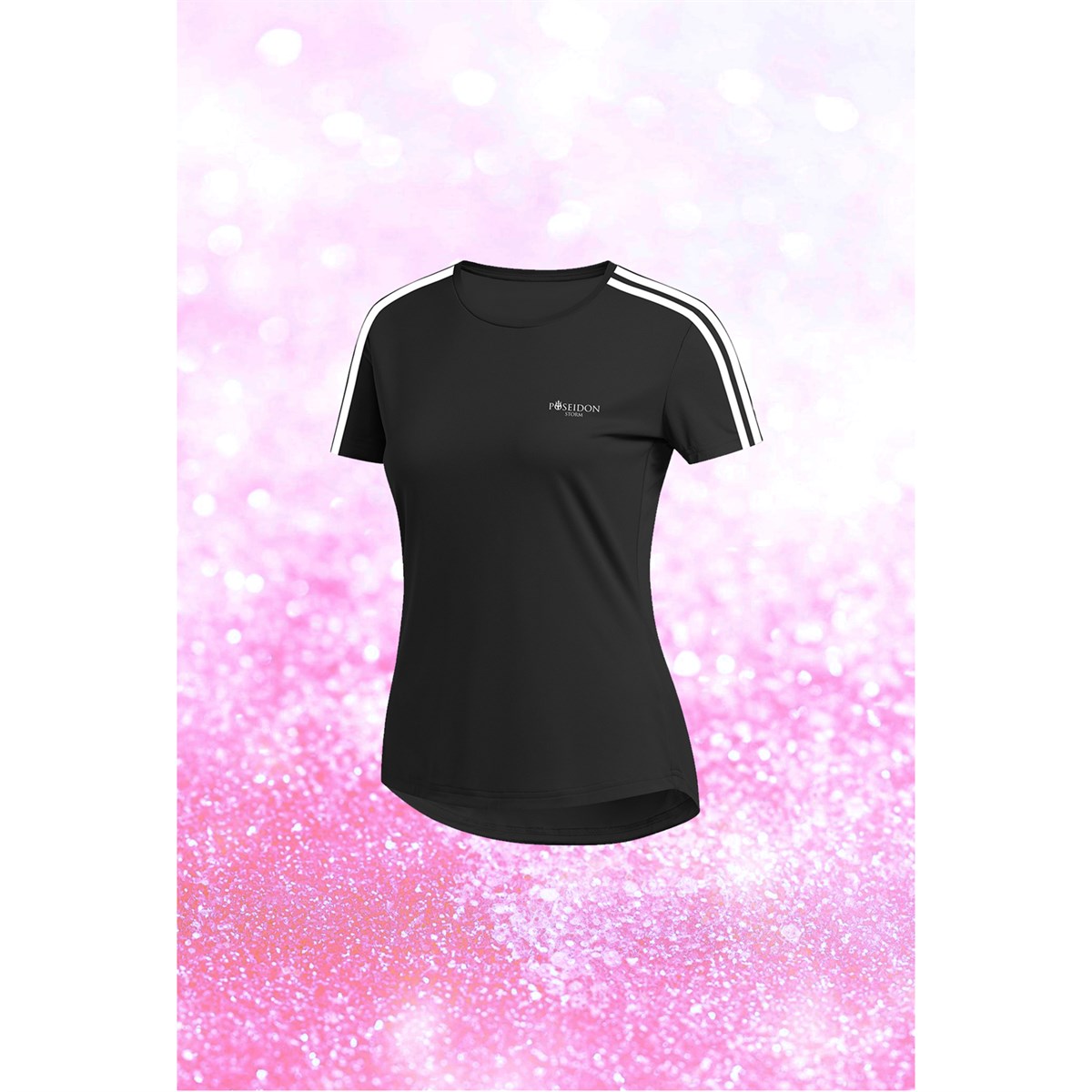 Kadın Siyah Dri-Fit Kumaş Yuvarlak Yaka  Şık Konforlu T-shirt   S-3XL 