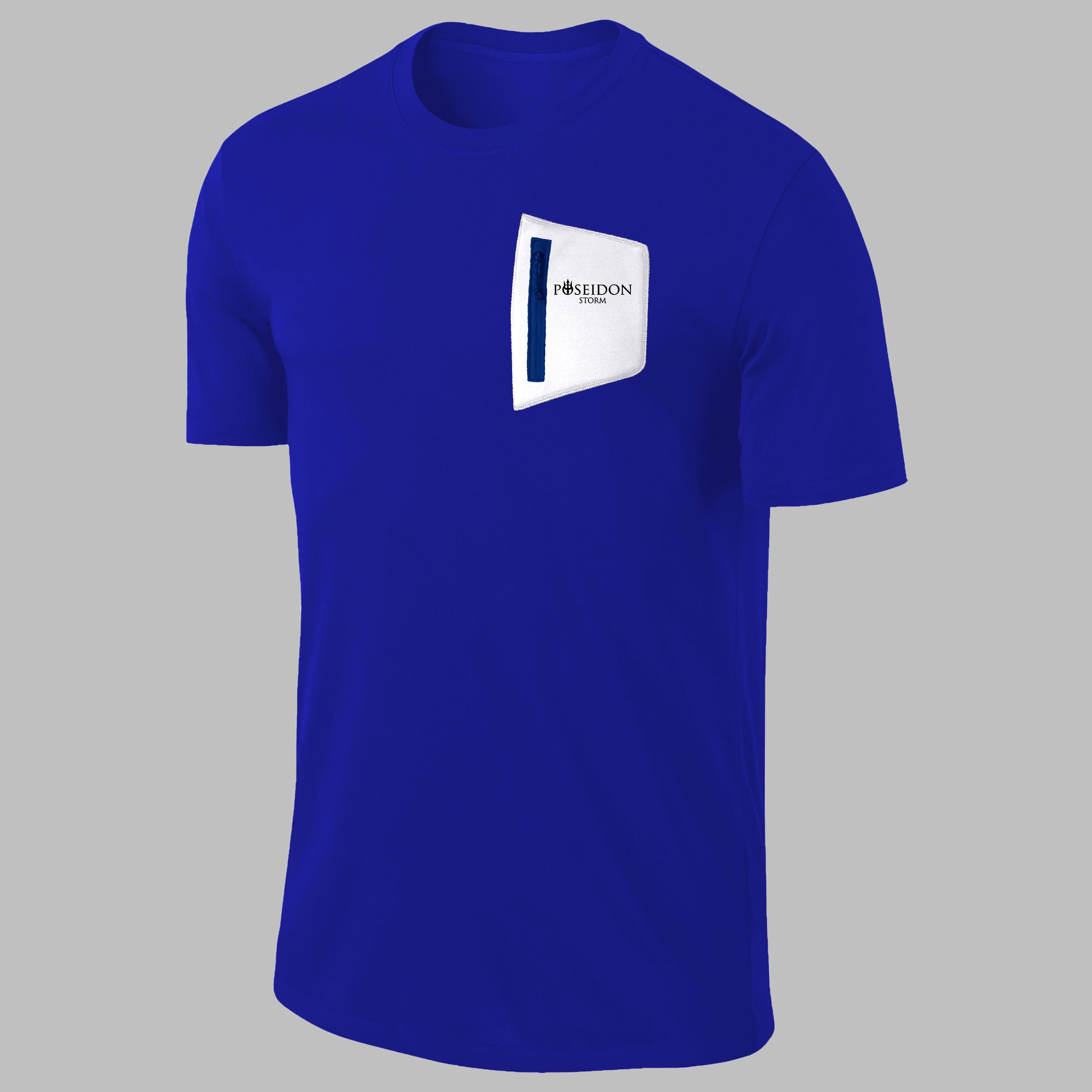 Oversize Erkek Mavi Dri-Fit Kumaş Antrenman ve Koşu için Konforlu  Kısa Kol T-shirt  (4XL- 10XL)