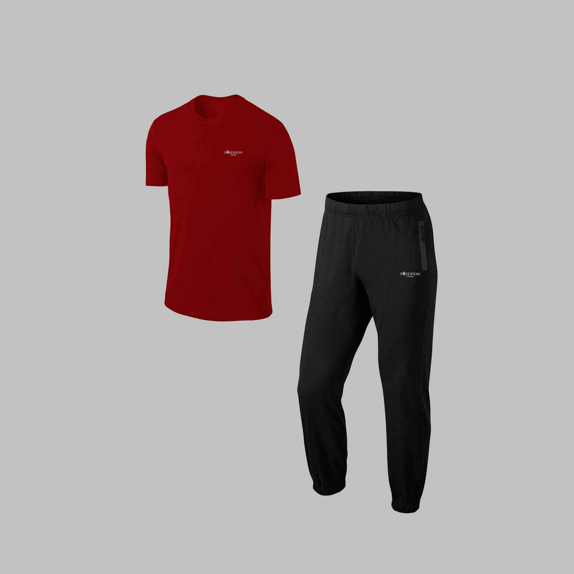 Yeni Seri Erkek Bordo Supra Penye Kumaş Ön Cepli  Rahat Kapüşonlu Yürüyüş Takımı (S-3XL)