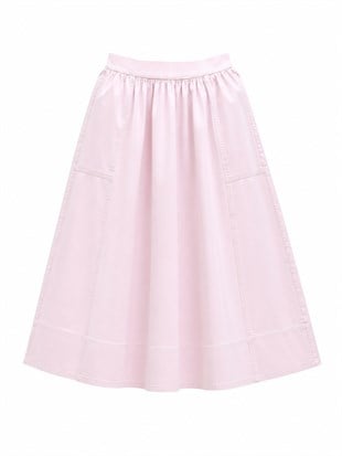Nişantaşı Butik BEBE PEMBE YIKAMALI KLOŞ ETEK