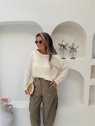 Nişantaşı Butik BİYELİ MERSERİZE VANİLYA EKRU