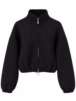 Nişantaşı Butik ÇİFT FERMUARLI BOMBER CEKET SİYAH
