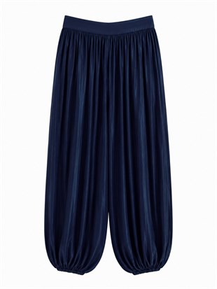 Nişantaşı Butik DÖKÜM KUMAŞ ŞALVAR PANTOLON LACİVERT
