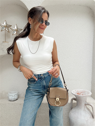 Nişantaşı Butik DRAPE DETAY BEYAZ BODYSUİT 