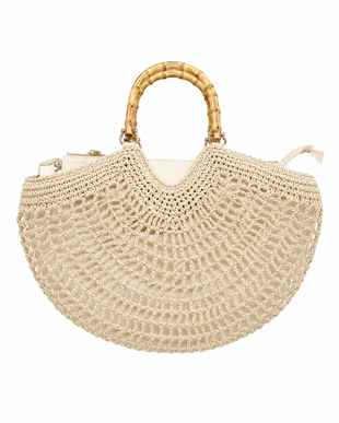 Nişantaşı Butik İÇ KESELİ HASIR FİLE NATURAL ÇANTA