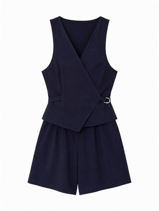Nişantaşı Butik KRUVAZE DETAY BERMUD ŞORT TULUM LACİVERT