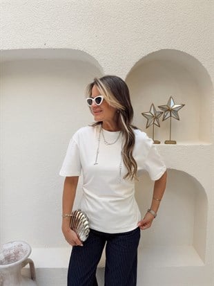 Nişantaşı Butik SIRT DETAY DRAPELİ BLUZ