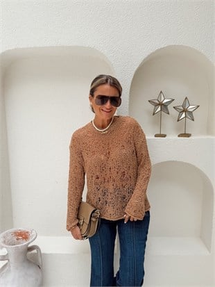 Nişantaşı Butik TOPCUK İLMEK DETAY CAMEL MERSERİZE