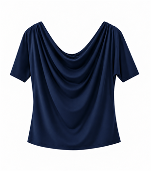 Nişantaşı Butik YAKA DETAY LACİVERT BLUZ