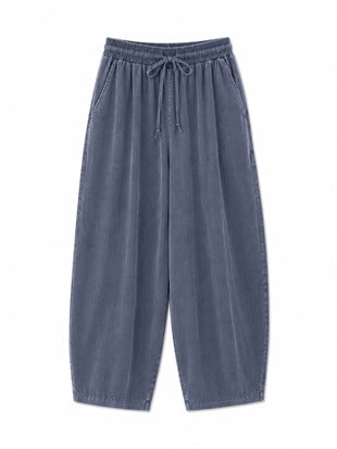 Nişantaşı Butik YIKAMALI TENSEL BALON JOGGER PANTOLON İNDİGO