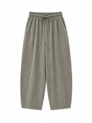 Nişantaşı Butik YIKAMALI TENSEL BALON JOGGER PANTOLON HAKİ