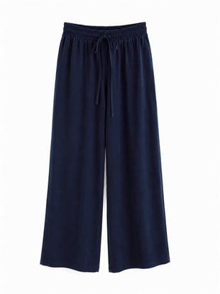 YIKAMALI TENSEL BOL PAÇA PANTOLON LACİVERT