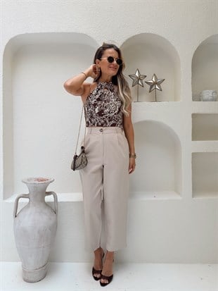 Nişantaşı Butik YÜKSEK BEL NATURAL PANTOLON