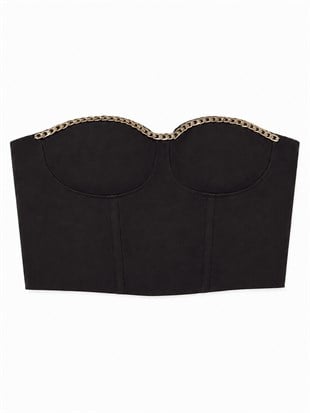 Nişantaşı Butik ZİNCİR DETAY KUPLU BÜSTİYER BLUZ