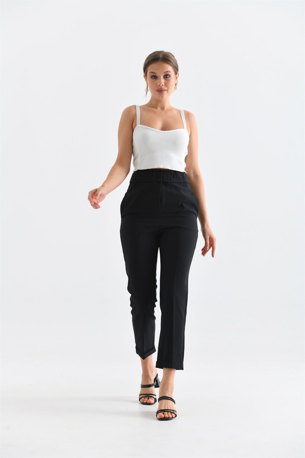 FTZ Women Kadın Douable Crep  Siyah 30170