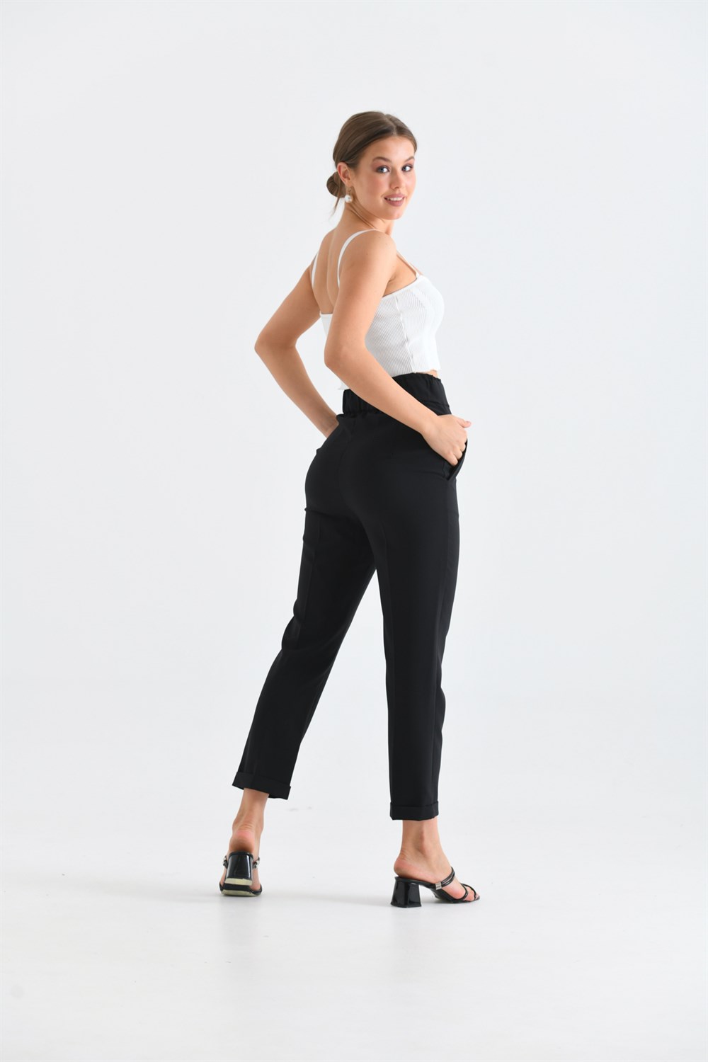 FTZ Women Kadın Douable Crep  Siyah 30170