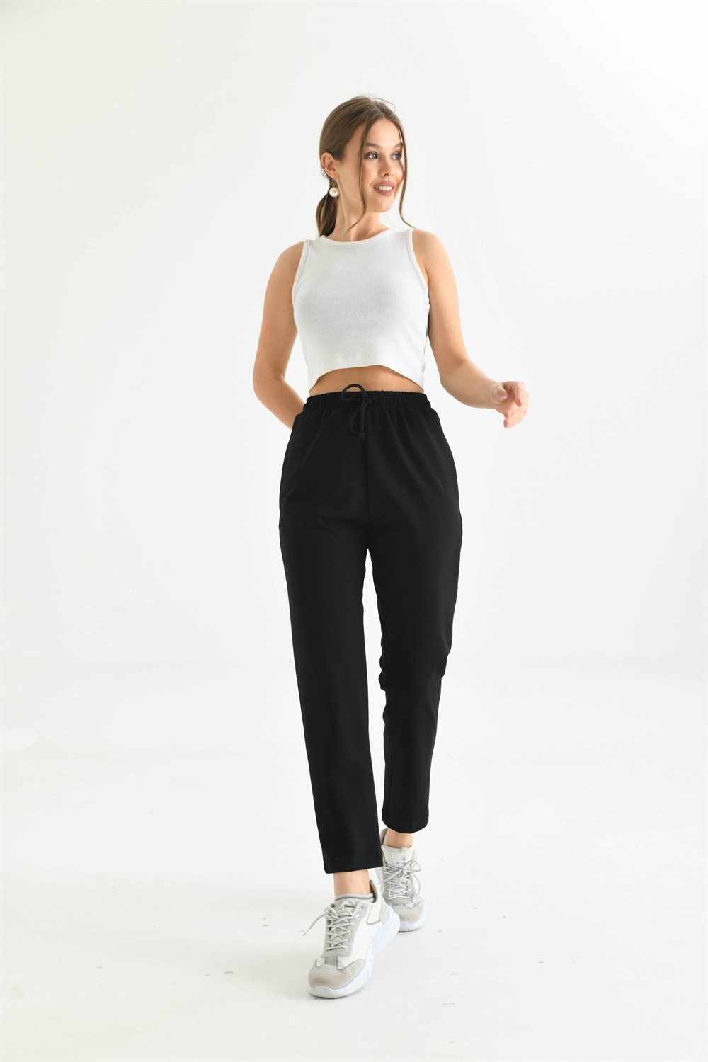 FTZ Women Kadın İki İp Pantolon  Siyah 30266