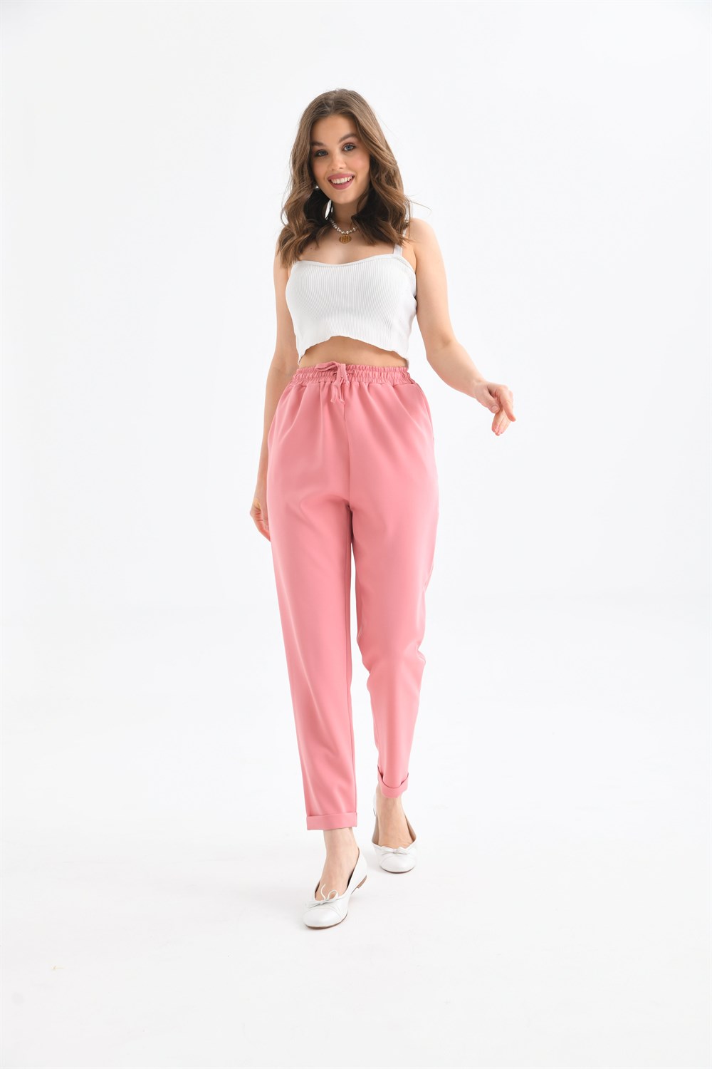 FTZ Women Kadın Pantolon  Pudra 30410