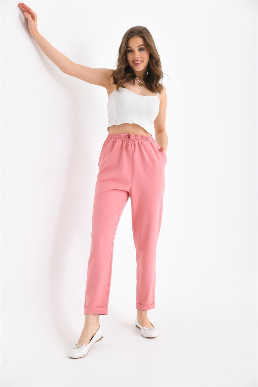 FTZ Women Kadın Pantolon  Pudra 30410