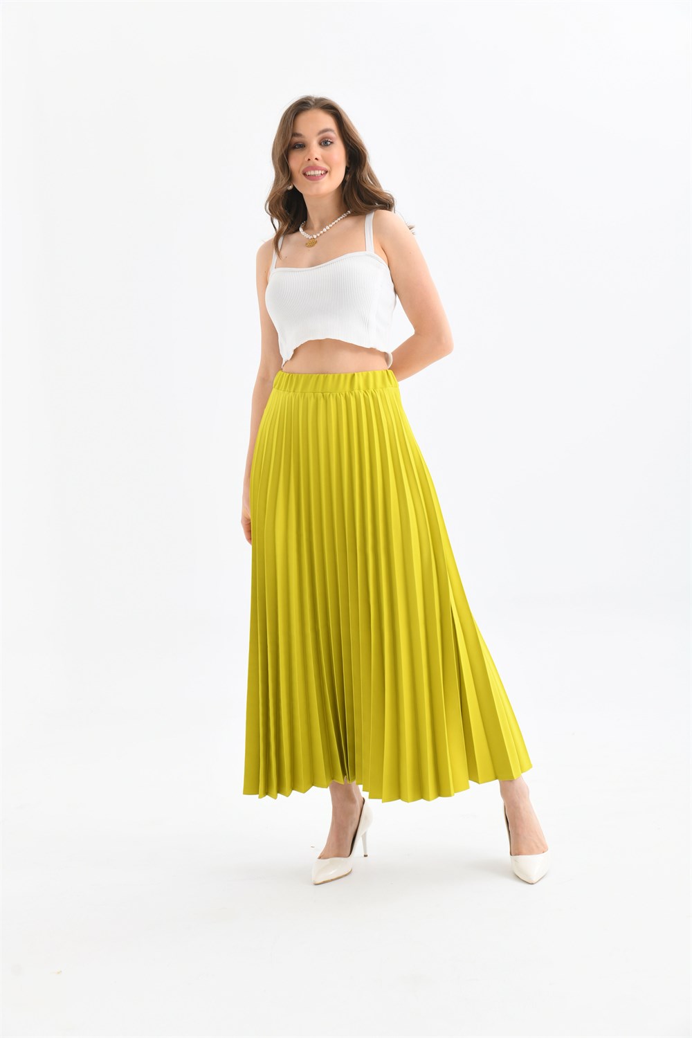 FTZ Women Kadın Pliseli Etek  Asit 30390