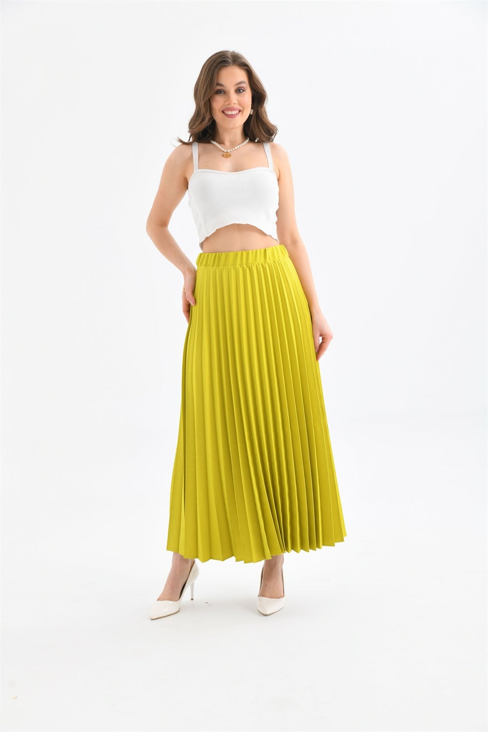 FTZ Women Kadın Pliseli Etek  Asit 30390