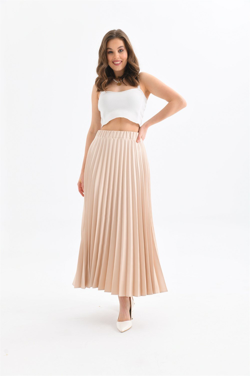 FTZ Women Kadın Pliseli Etek  Taş 30390