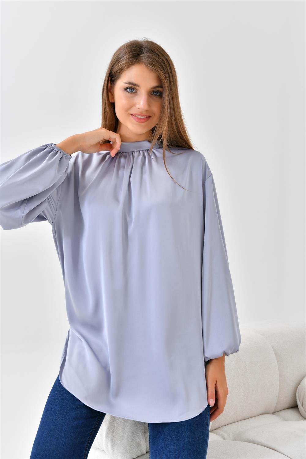 FTZ Women Kadın Tunik  Gri 30523