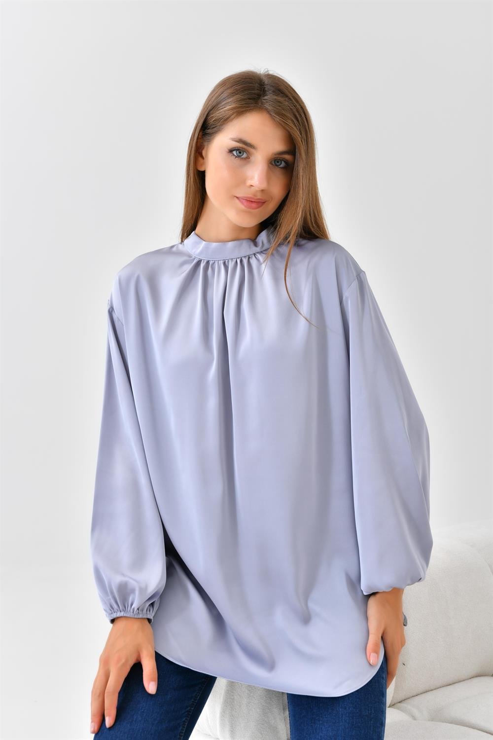 FTZ Women Kadın Tunik  Gri 30523