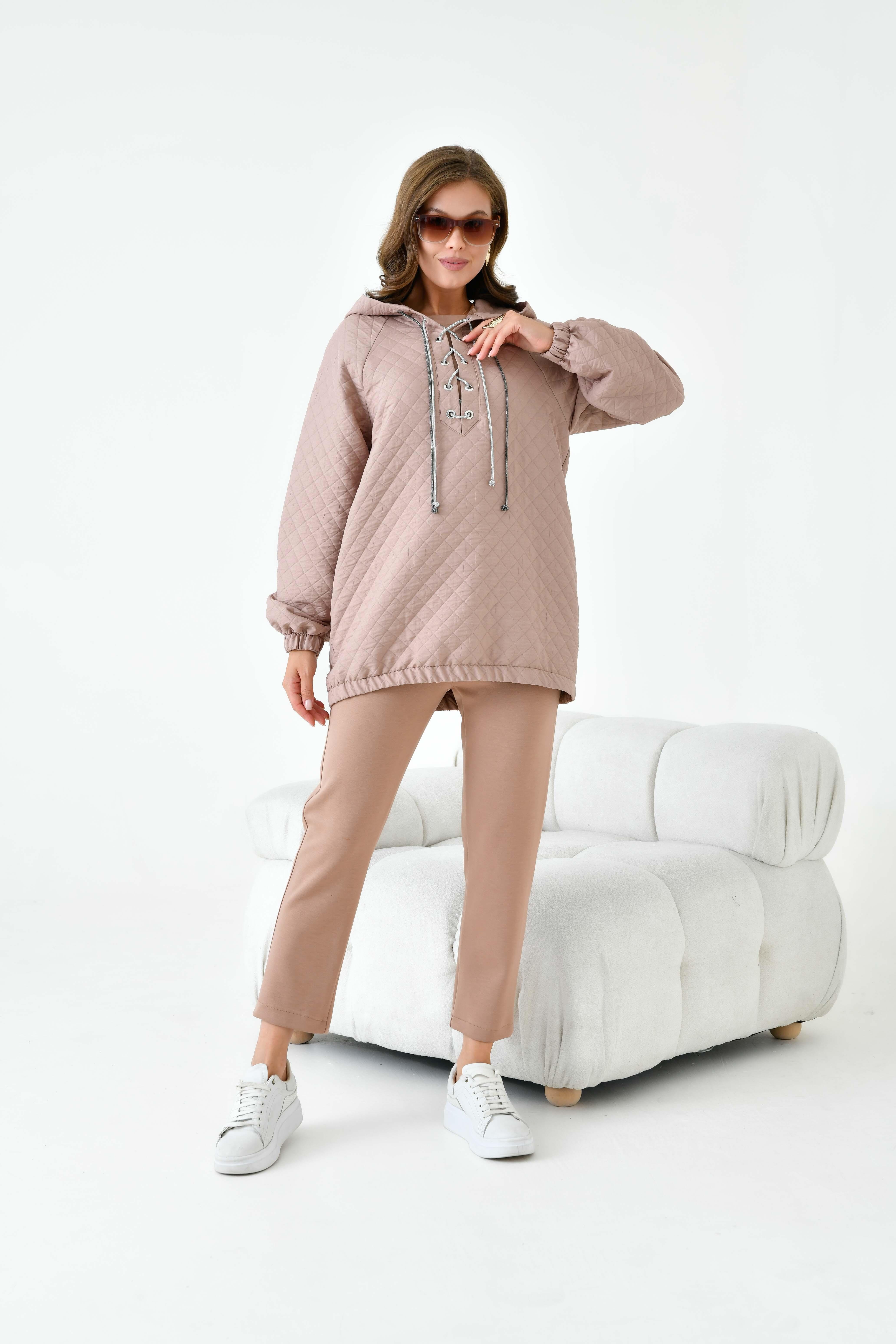 FTZ Women Kadın Kapitone Takım  Camel 30903
