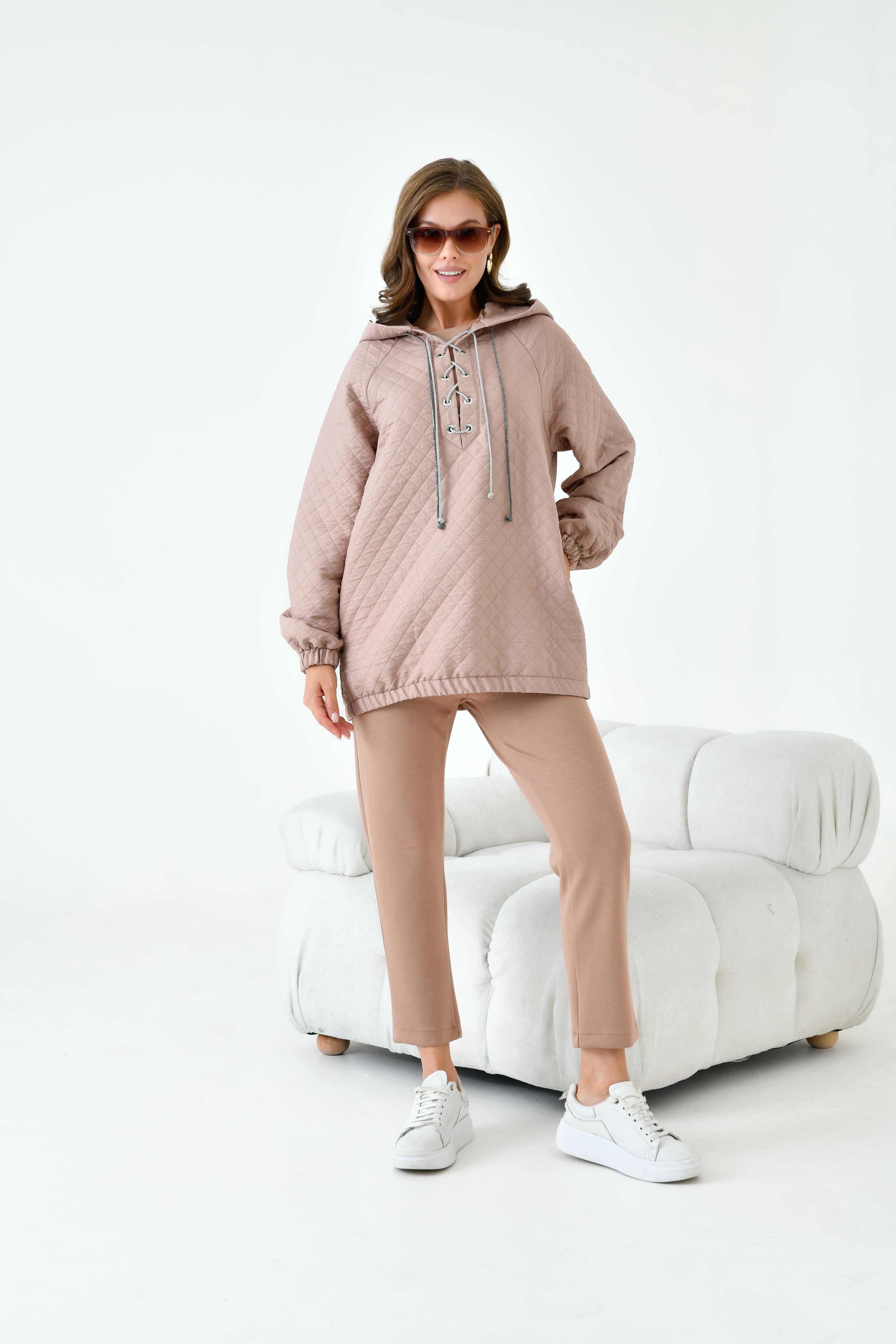 FTZ Women Kadın Kapitone Takım  Camel 30903