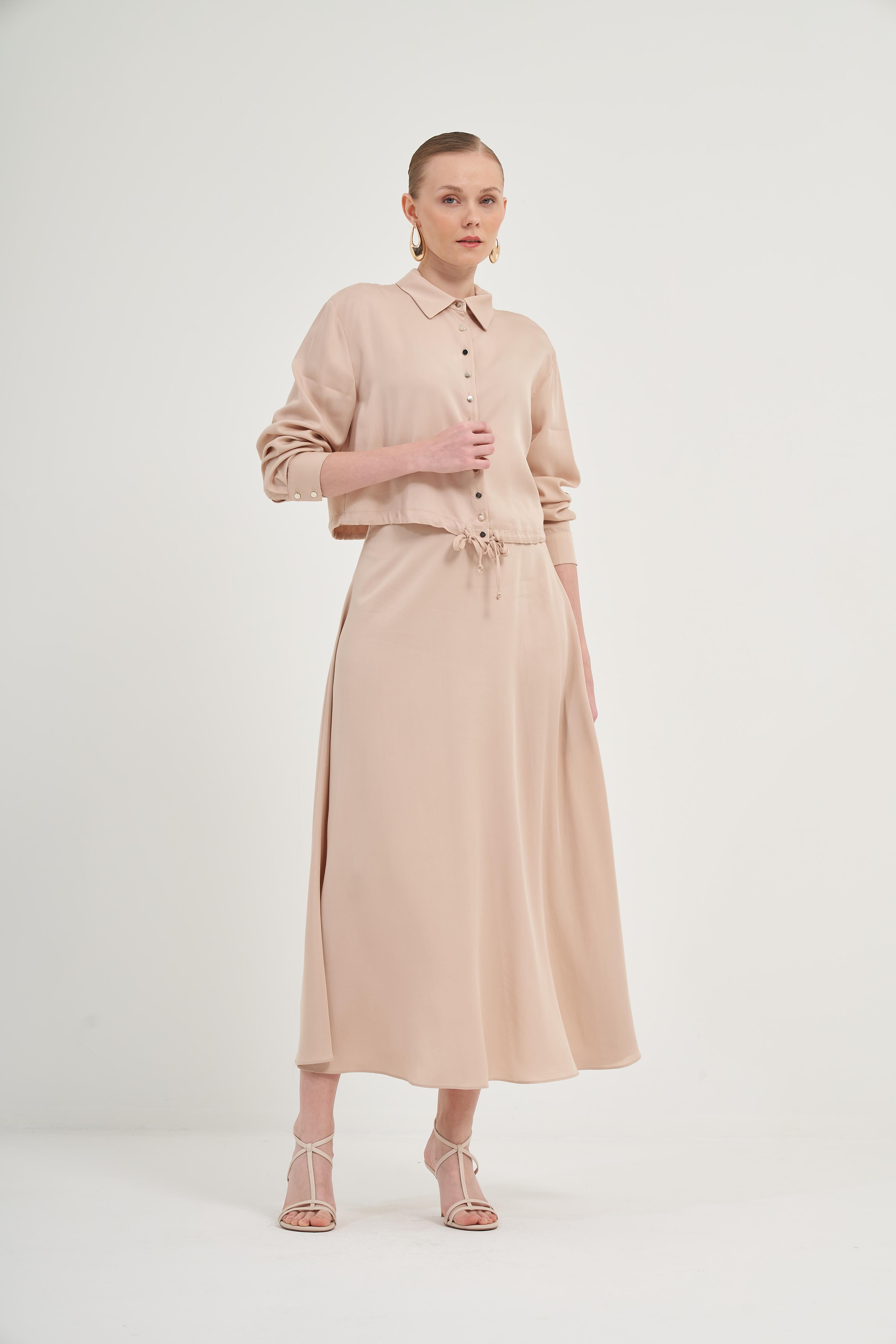 FTZ Women Kadın Etekli Tansel Takım  Beige 31007