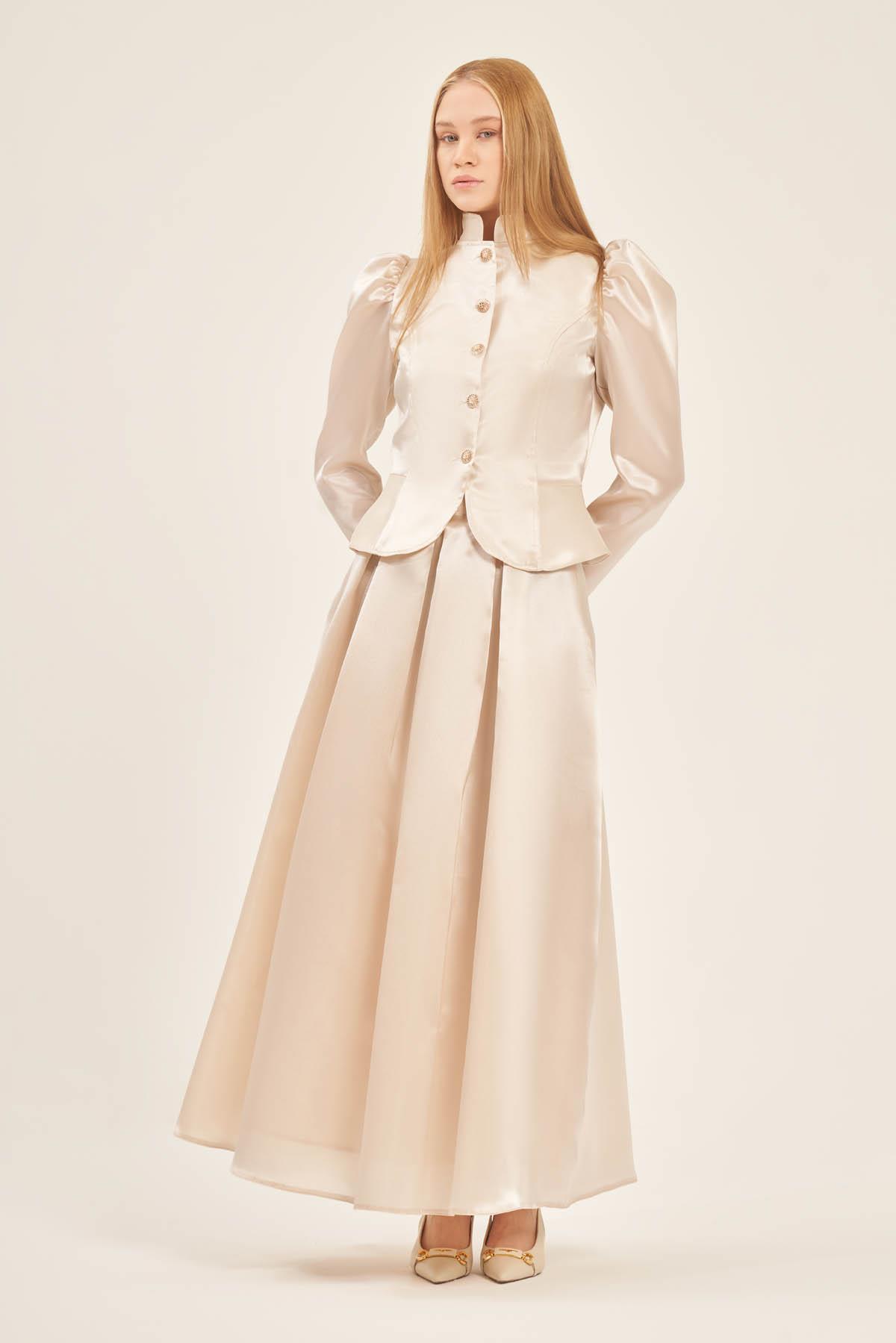 FTZ Women Kadın Abiye Takım  Beige 31126