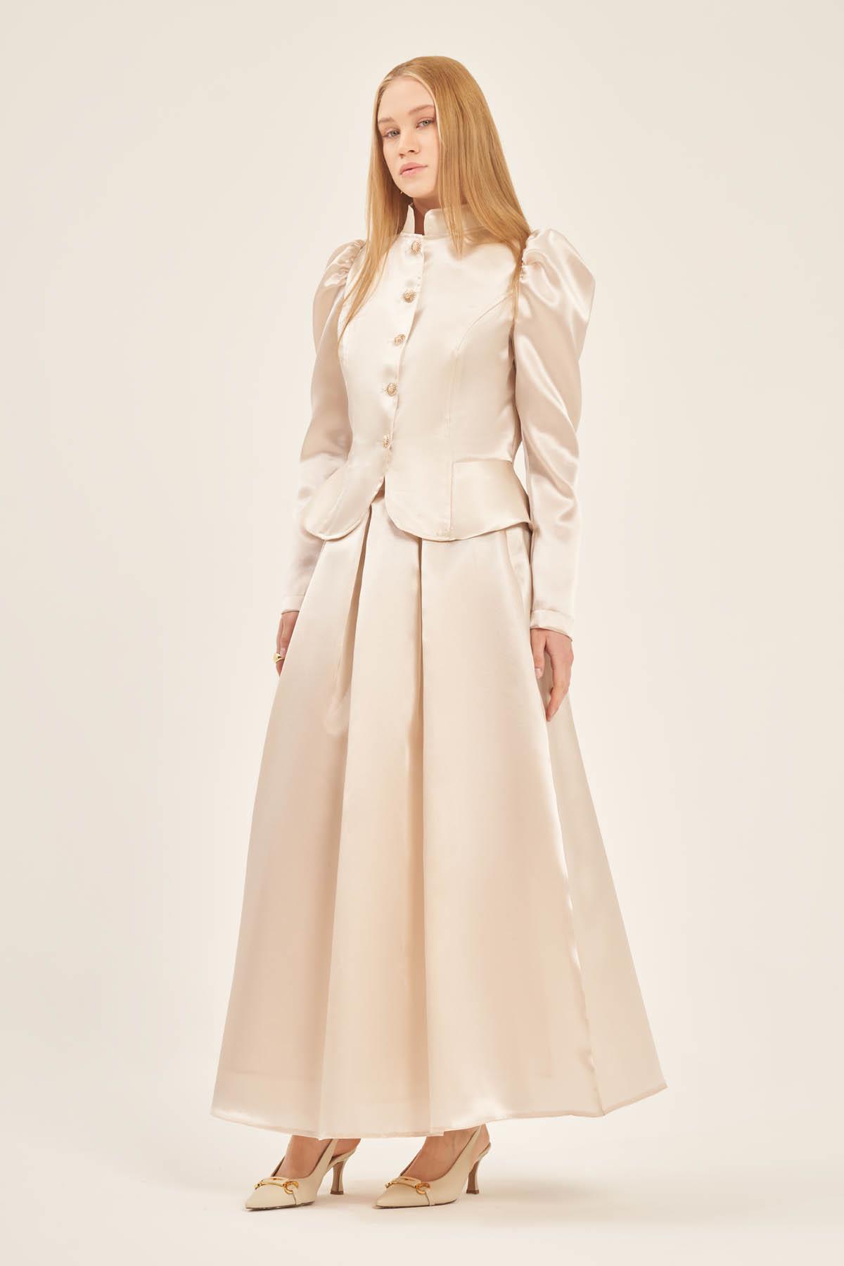 FTZ Women Kadın Abiye Takım  Beige 31126