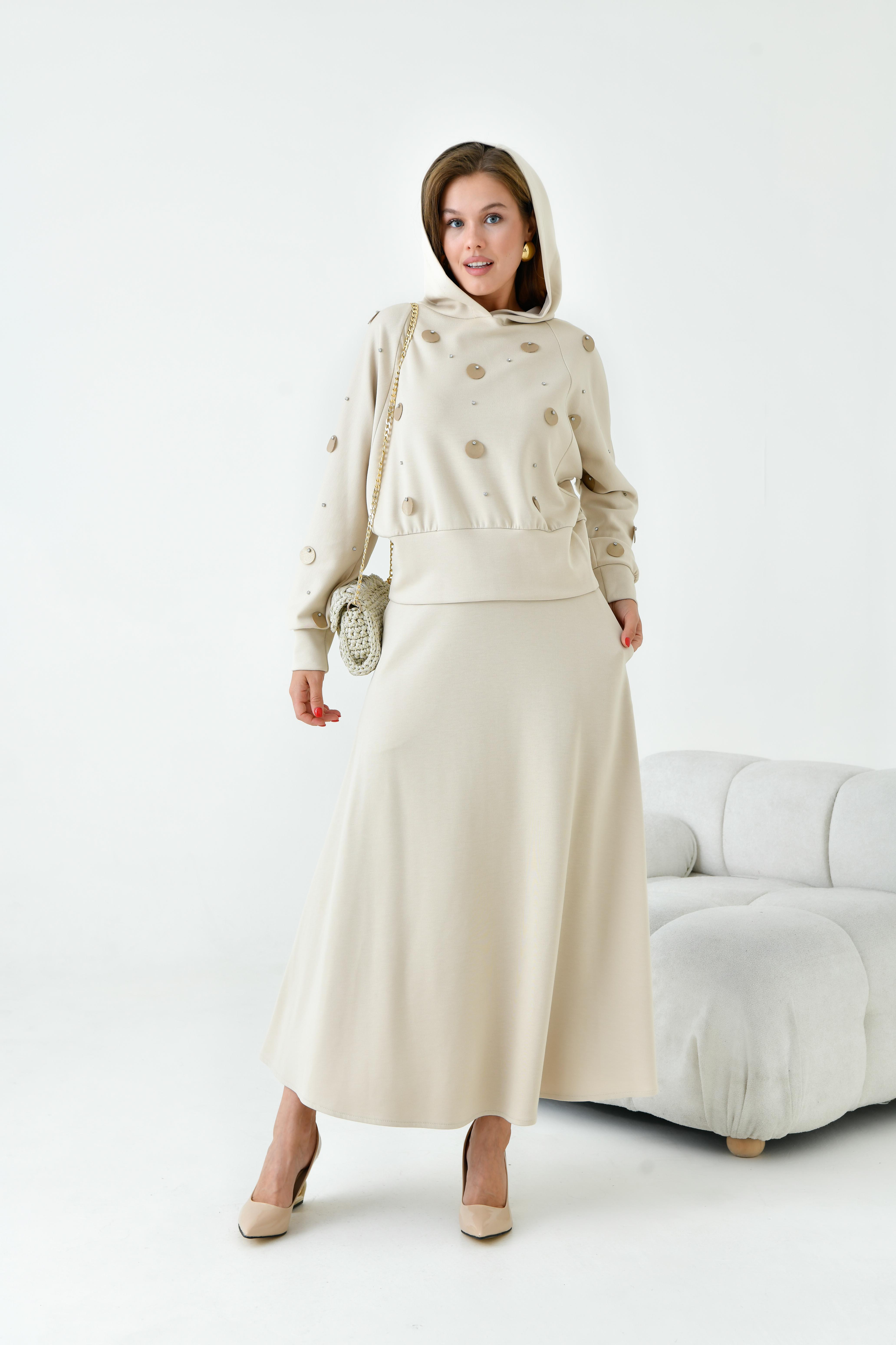 FTZ Women Kadın Etekli Takım  Beige 30990