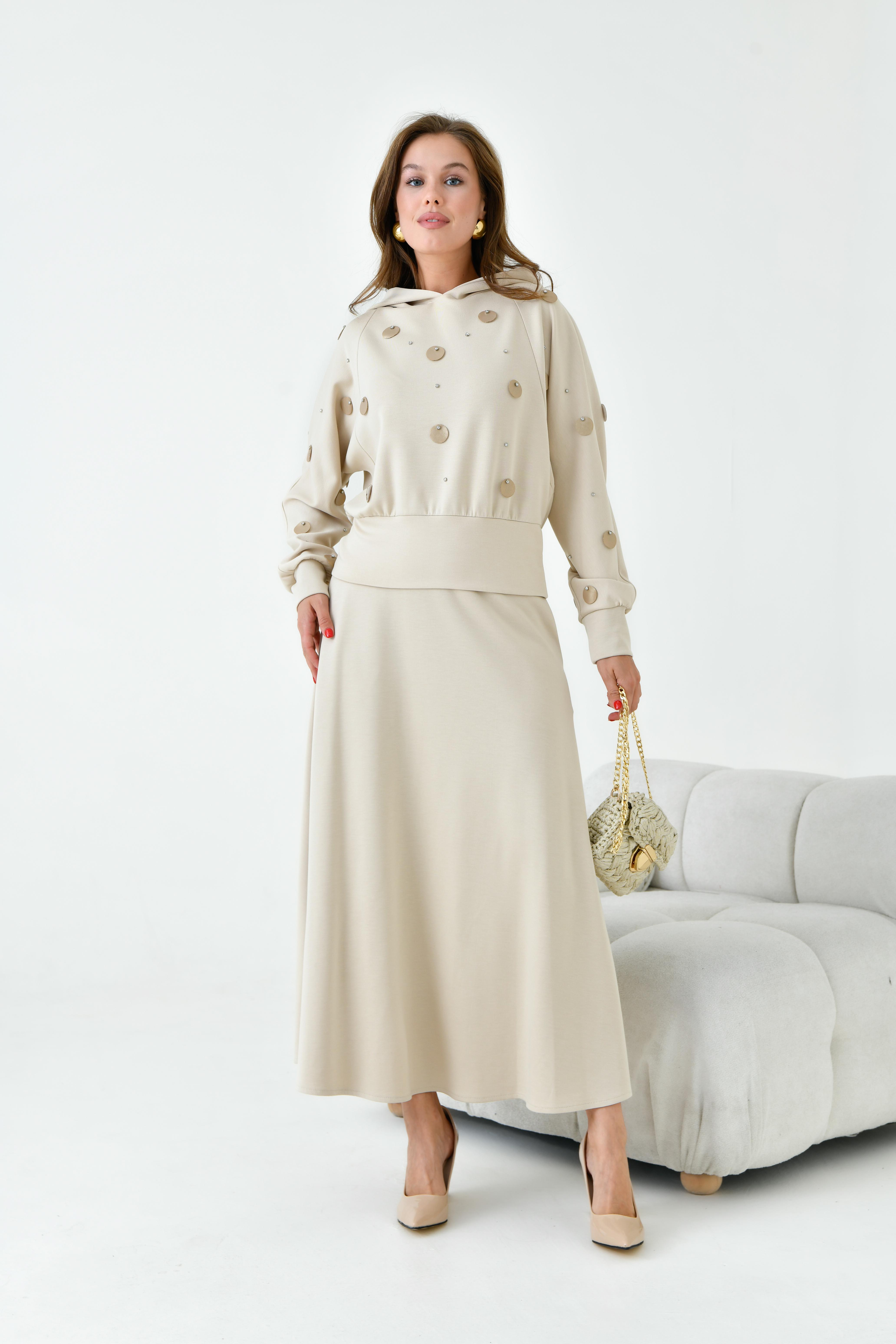 FTZ Women Kadın Etekli Takım  Beige 30990